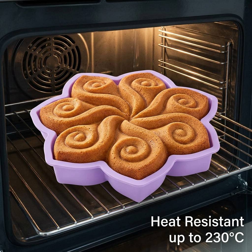 Kitchen Gadgets Worth Buying - Large Flower Silicone Cake Mold Spiral