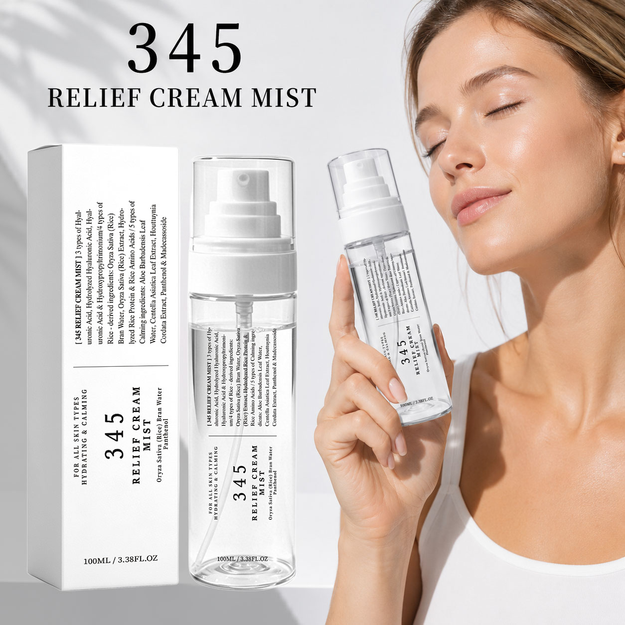 Oil Mister Spray Bottle - 345 Relief Cream Mist Korean Skin