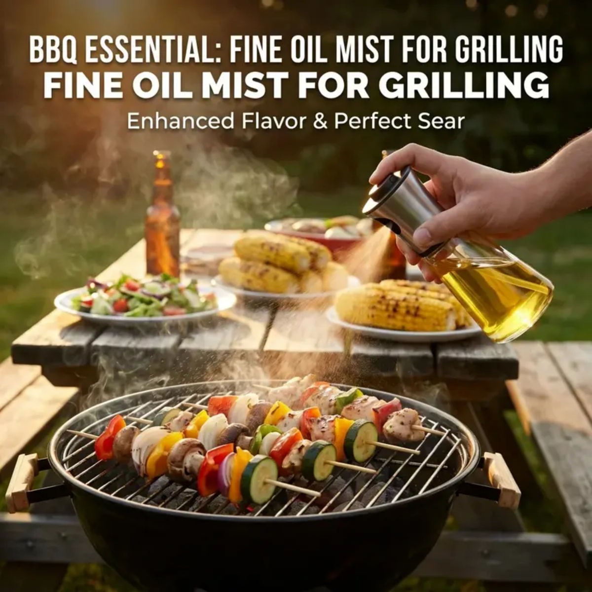 Oil Mister Spray Bottle - Olive Oil Sprayer for Cooking, BBQ