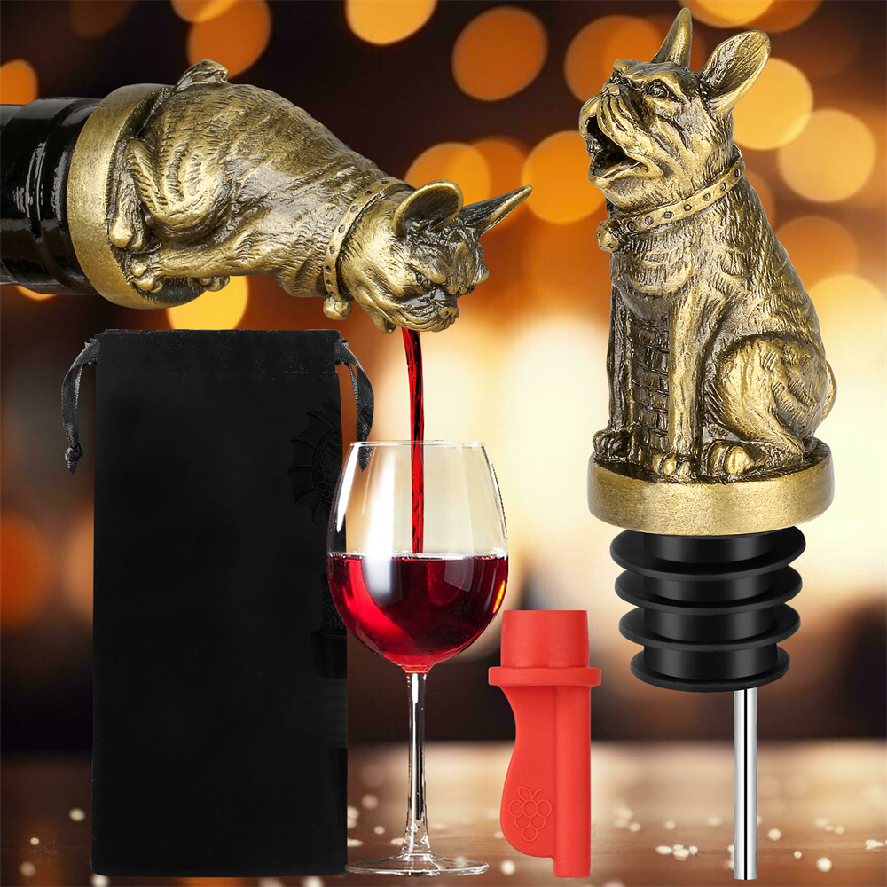 Kitchen Gadgets Worth Buying - Cute French Bulldog Wine Pouer Bottle