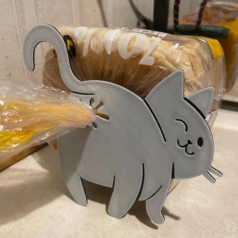 Kitchen Gadgets To 3D Print - 2pcs Funny Cat Butt Bag Clip,