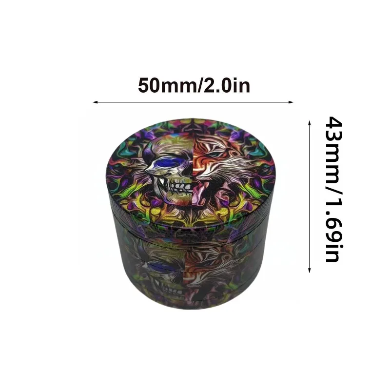 50mm Metal Skull Herb Grinder  - Kitchen Gadgets Gold ulasan dan harga