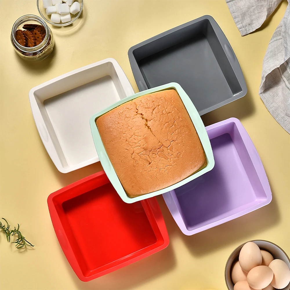 1/4Pcs Silicone Square Cake Mo - Kitchen Gadgets Worth Buying ulasan dan harga