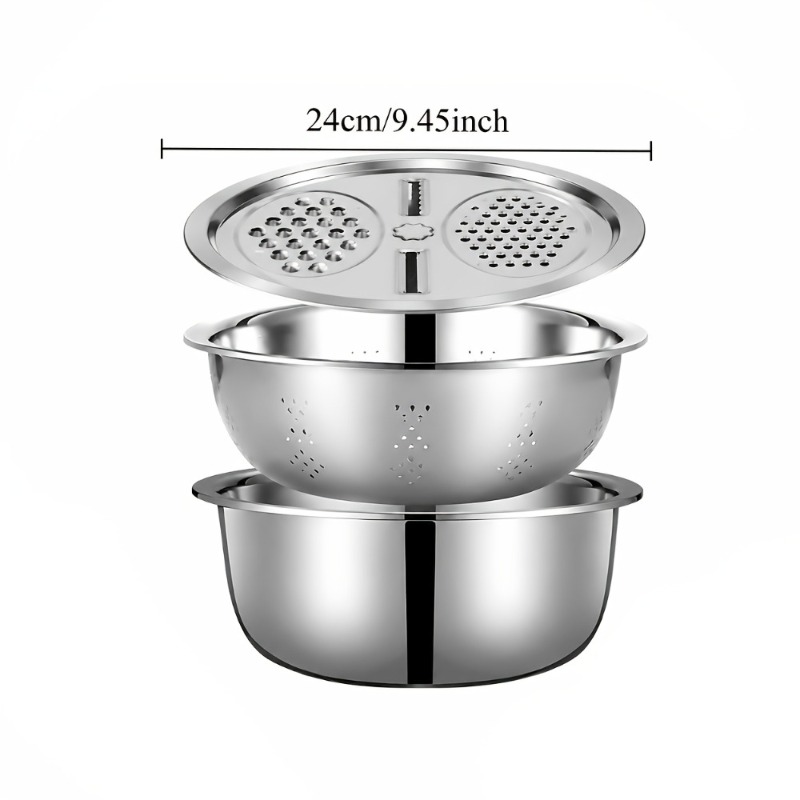 3pcs Stainless Steel Kitchen C - Cheese Grater Box ulasan dan harga