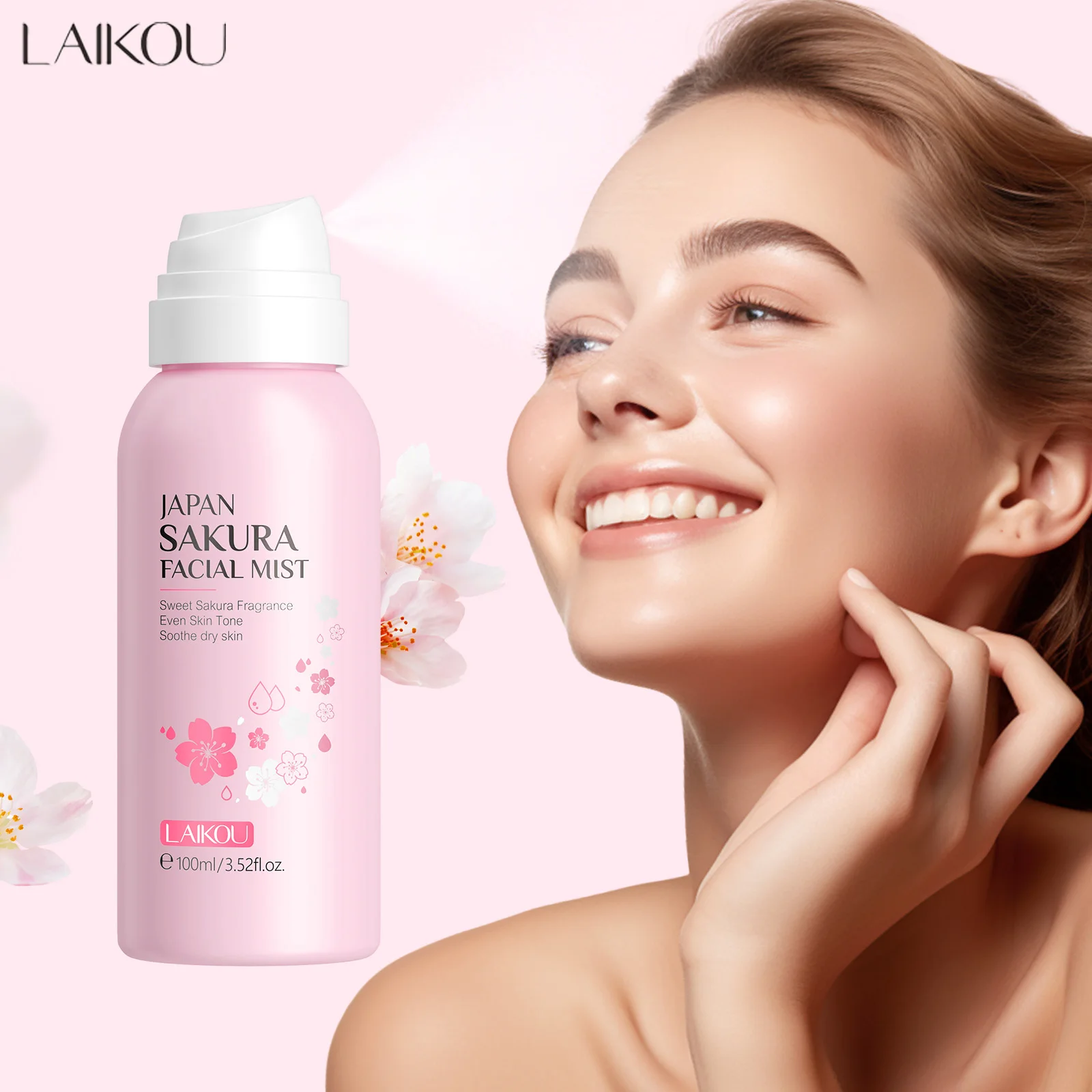 LAIKOU Sakura Facial Mist Brig - Oil Mister Spray Bottle ulasan dan harga