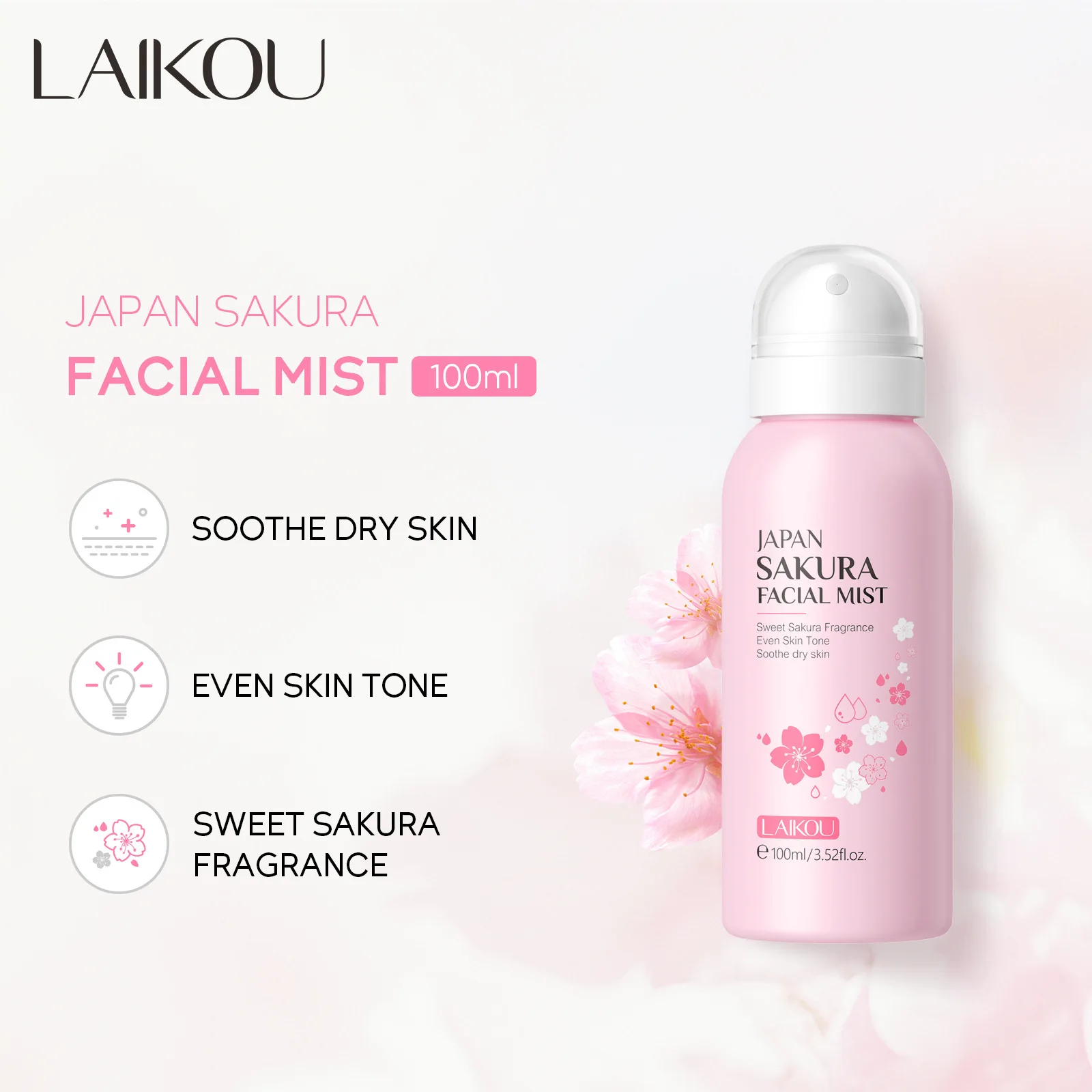 LAIKOU Sakura Facial Mist Brig - Oil Mister Spray Bottle ulasan dan harga