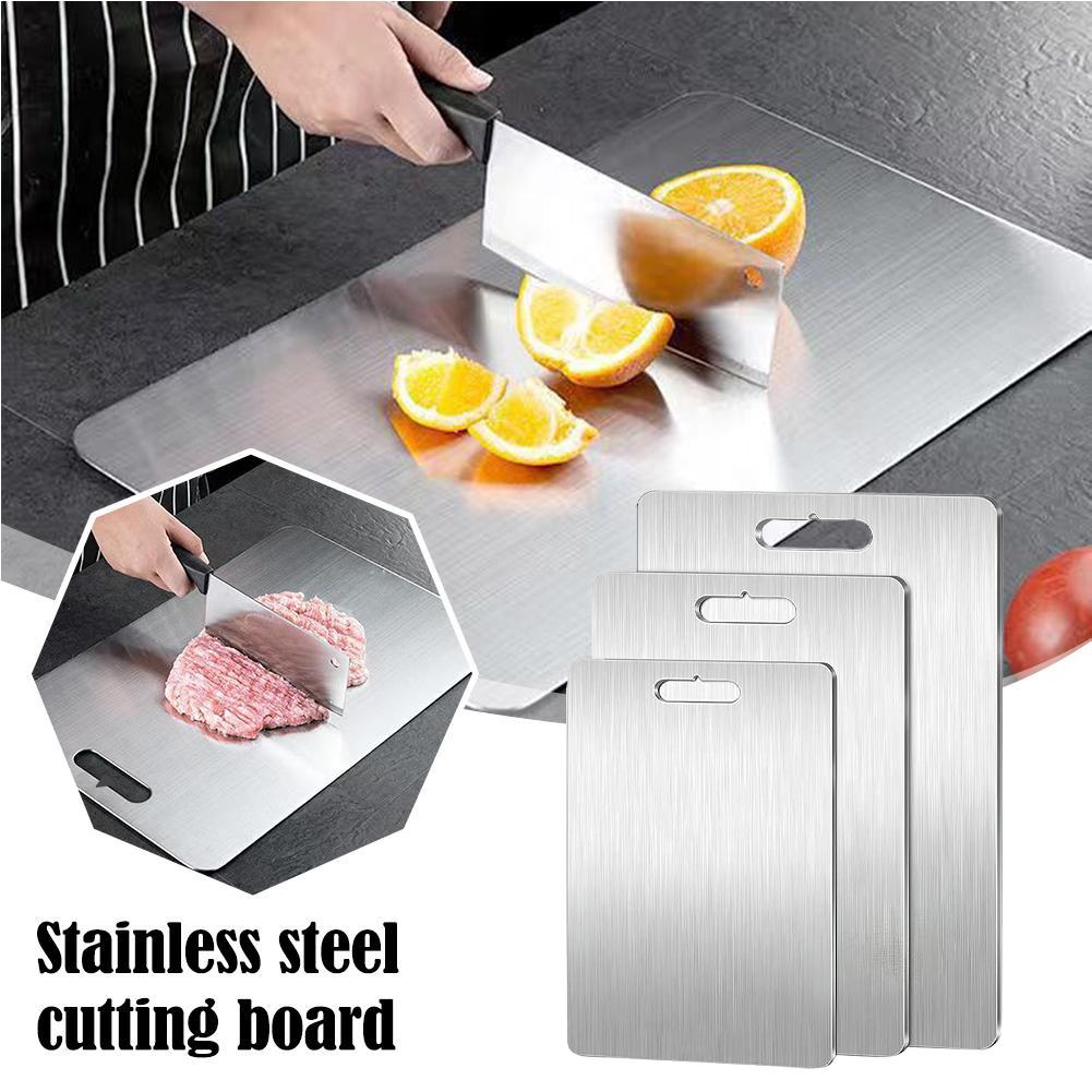 Thickened Stainless Steel Cutt - Bamboo Cutting Board ulasan dan harga