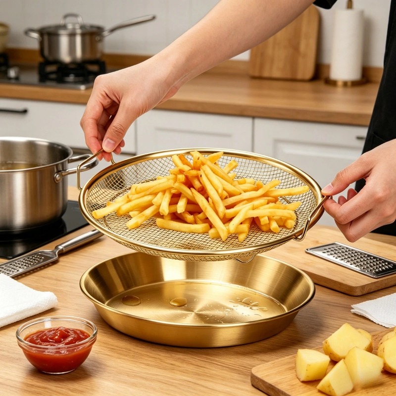 Gold Heavy Duty Deep Fryer Rac - Kitchen Gadgets Gold ulasan dan harga
