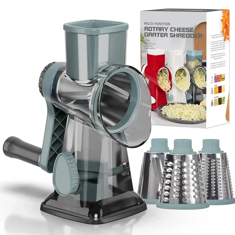 2025 3-in-1 Rotary Cheese Grat - Cheese Grater Box ulasan dan harga