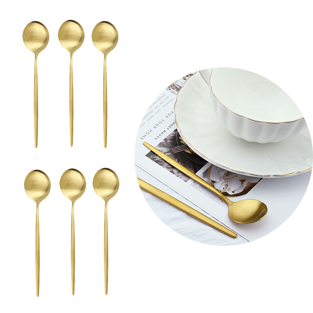6Pcs Matte Stainless Steel Tea - Kitchen Gadgets Gold ulasan dan harga