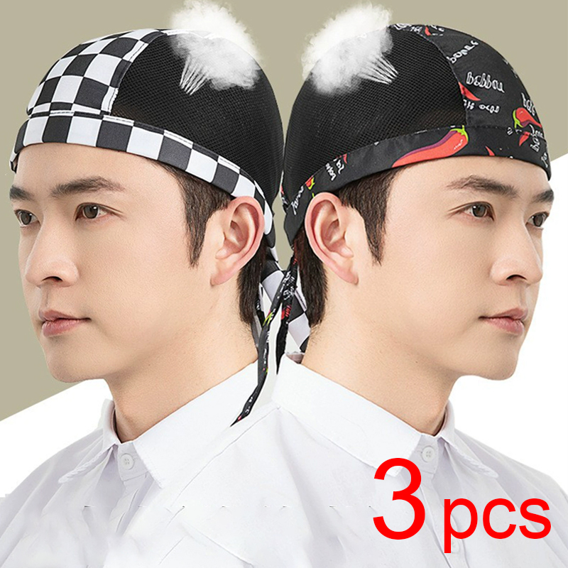 Breathable Mesh Cook Hat 3pcs  - Kitchen Gadgets Sale ulasan dan harga
