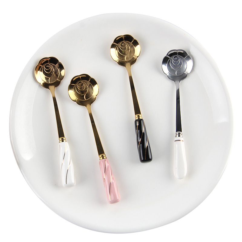 Tableware Coffee Stirring Spoo - Kitchen Gadgets Gold ulasan dan harga