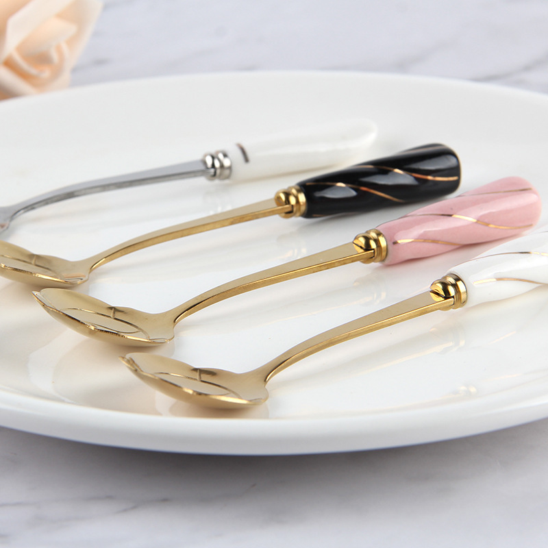 Tableware Coffee Stirring Spoo - Kitchen Gadgets Gold ulasan dan harga