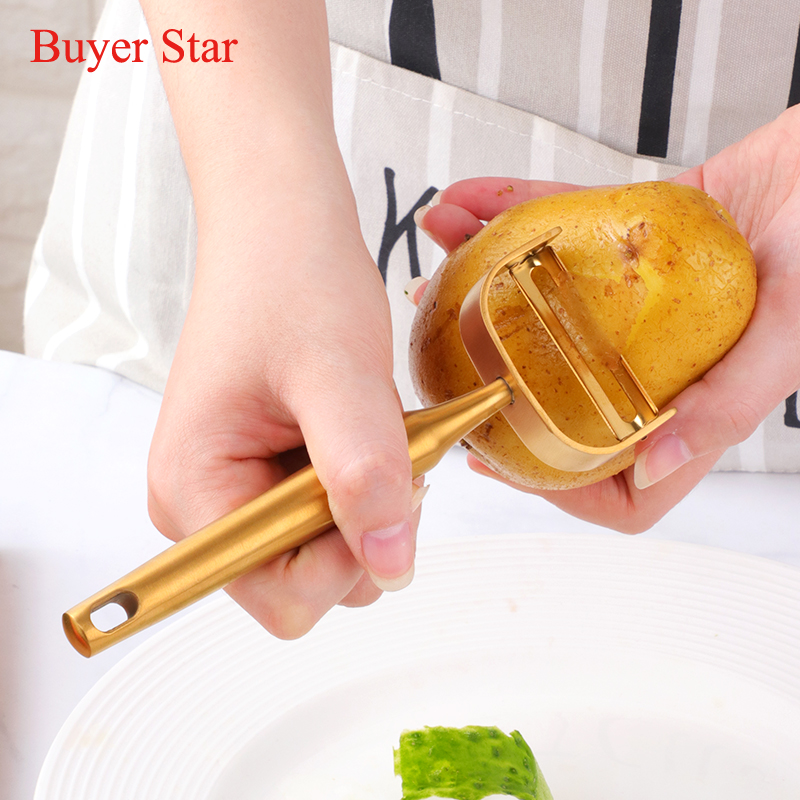 New Gold Fruit Peeler Stainles - Kitchen Gadgets Gold ulasan dan harga