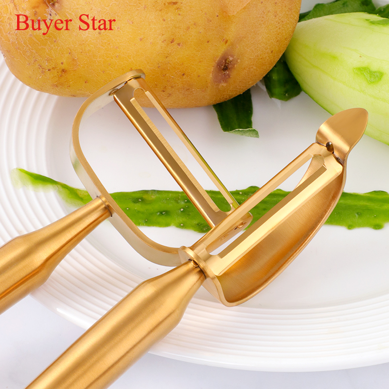 New Gold Fruit Peeler Stainles - Kitchen Gadgets Gold ulasan dan harga