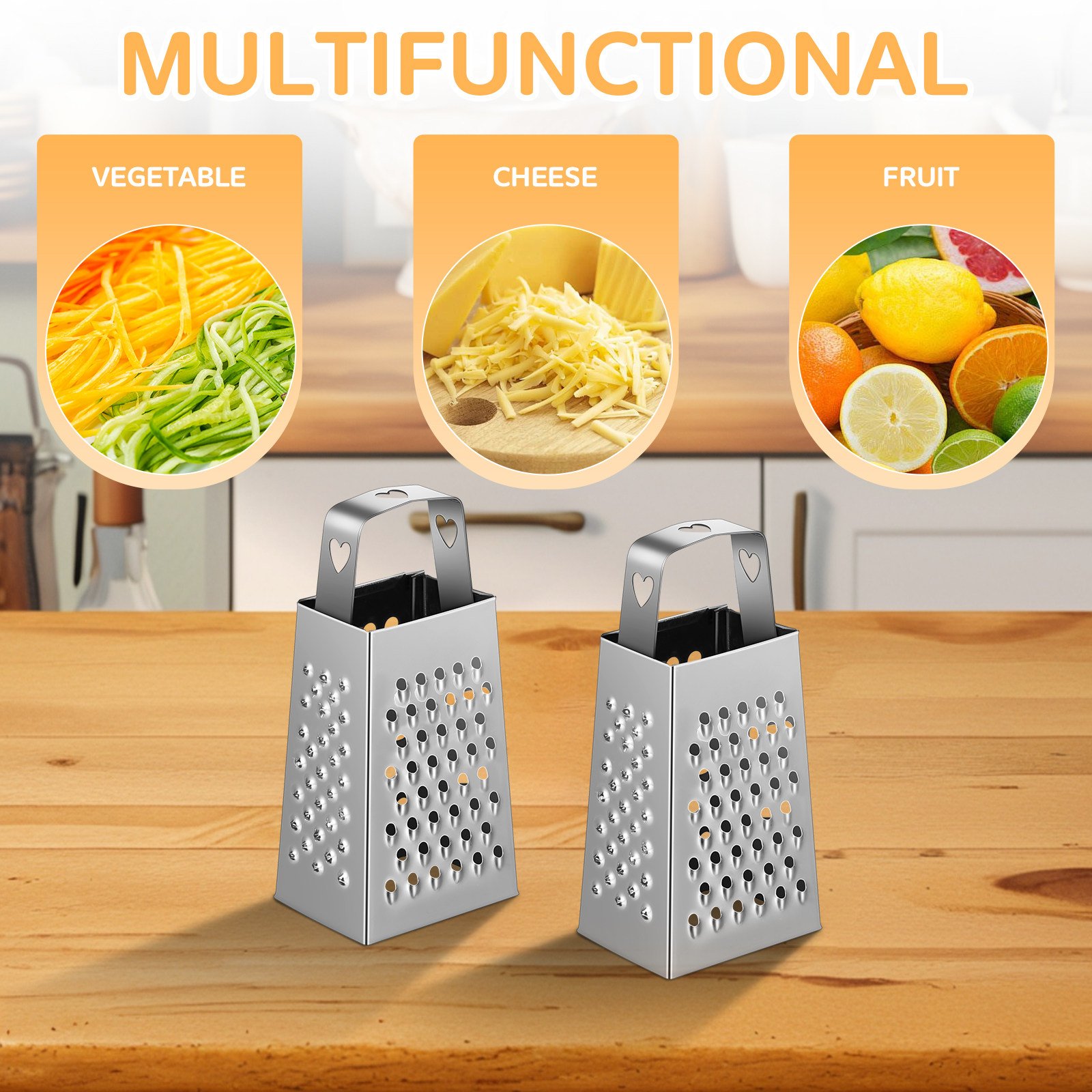 6Pcs Mini Stainless Steel Chee - Cheese Grater Box ulasan dan harga